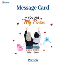 Load image into Gallery viewer, You Are My Person Necklace With Personalized Message Card (9 Necklace Designs) - Name, Skin, Hair, State, Quote can be customized
