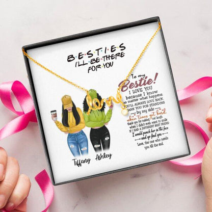 You Are Always Be My Person Necklace With Personalized Message Card (9 Necklace Designs) - Name, Skin, Hair, Clothes, Drink, Quote can be customized
