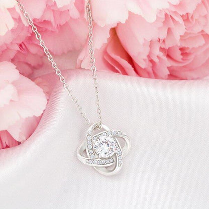 To My Daughter Personalized Necklace With Personalized Message Card (9 Necklace Designs) - Name, Skin, Hair, Clothes, Drink, Background and Quote can be customized