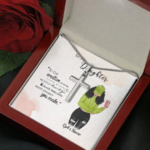 Load image into Gallery viewer, To My Daughter Personalized Necklace With Personalized Message Card (9 Necklace Designs) - Name, Skin, Hair, Clothes, Drink, Background and Quote can be customized
