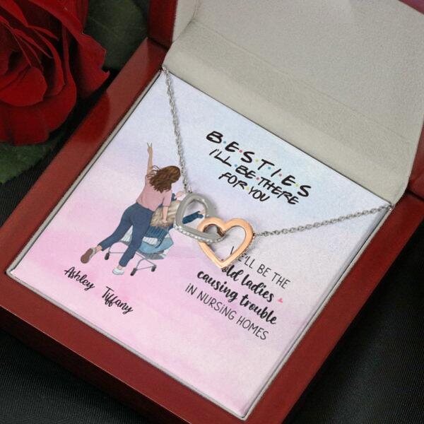 We'll Be The Old Ladies With Personalized Message Card (9 Necklace Designs) - Name, Quote and Background can be customized