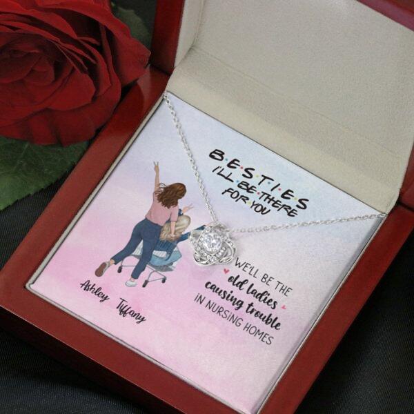 We'll Be The Old Ladies With Personalized Message Card (9 Necklace Designs) - Name, Quote and Background can be customized