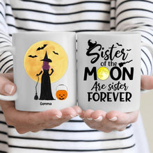 Load image into Gallery viewer, Sisters Witches Halloween Personalized Coffee Mug - Hair, Dress, Name, Accessories and Quote can be customized
