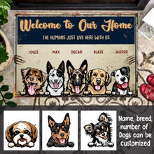 Load image into Gallery viewer, Welcome To Our Home Dog Personalize Doormat - Dog and Name can be customized
