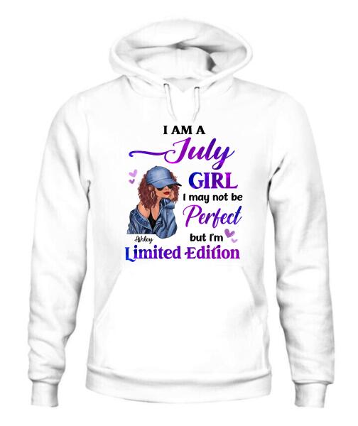 Birth Month Fashion Girl Personalized Graphic Apparel - Month, Skin, Hair, Jacket, Accessories And Name can be customized