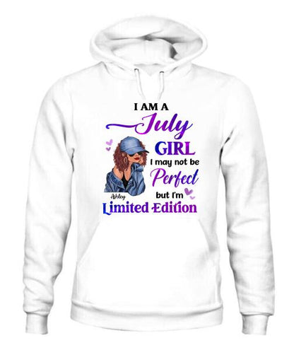 Birth Month Fashion Girl Personalized Graphic Apparel - Month, Skin, Hair, Jacket, Accessories And Name can be customized