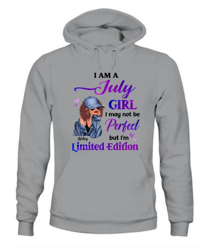Birth Month Fashion Girl Personalized Graphic Apparel - Month, Skin, Hair, Jacket, Accessories And Name can be customized