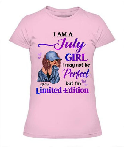 Birth Month Fashion Girl Personalized Graphic Apparel - Month, Skin, Hair, Jacket, Accessories And Name can be customized
