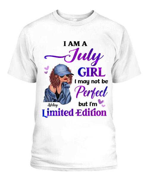 Birth Month Fashion Girl Personalized Graphic Apparel - Month, Skin, Hair, Jacket, Accessories And Name can be customized