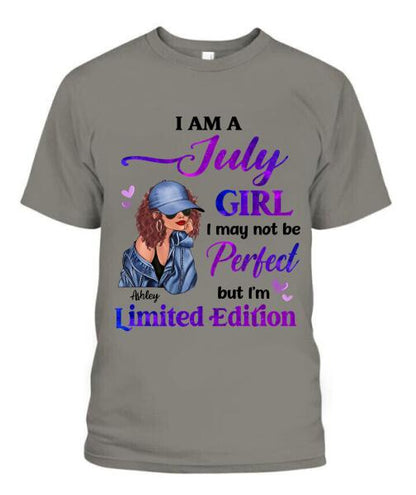 Birth Month Fashion Girl Personalized Graphic Apparel - Month, Skin, Hair, Jacket, Accessories And Name can be customized