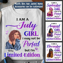 Load image into Gallery viewer, Birth Month Fashion Girl Personalized Graphic Apparel - Month, Skin, Hair, Jacket, Accessories And Name can be customized
