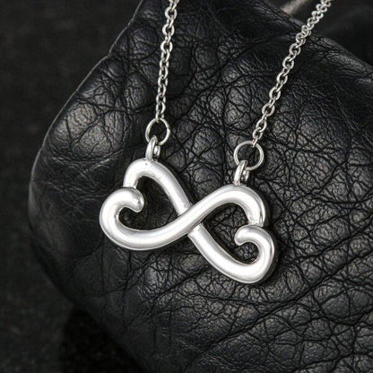 To My Daughter From Mom With Personalized Message Card (9 Necklace Designs) - Name, Skin, Hair, Clothes and Background can be customized