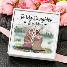 Load image into Gallery viewer, To My Daughter From Mom With Personalized Message Card (9 Necklace Designs) - Name, Skin, Hair, Clothes and Background can be customized
