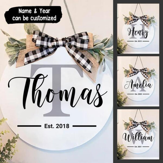 Last Name Personalized Wooden Door Plates