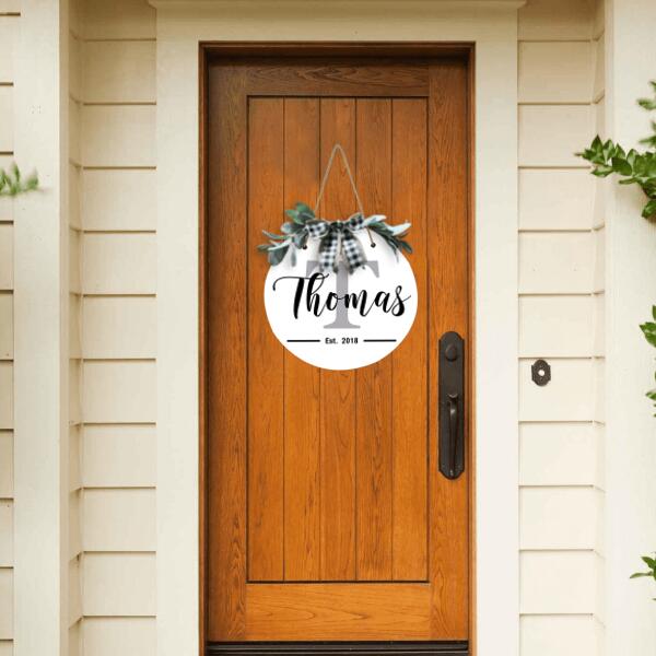 Last Name Personalized Wooden Door Plates