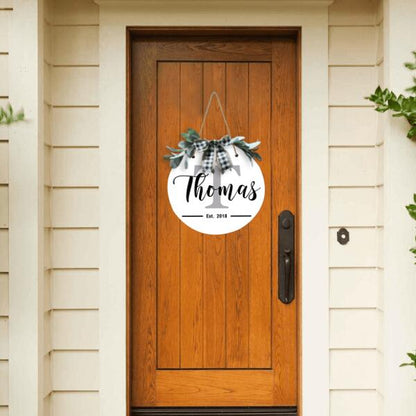 Last Name Personalized Wooden Door Plates