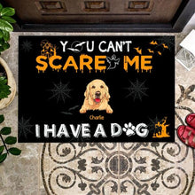 Load image into Gallery viewer, Halloween You Can&#39;t Scare Me I Have Dogs Personalized Doormat - Dogs and Names can be customized
