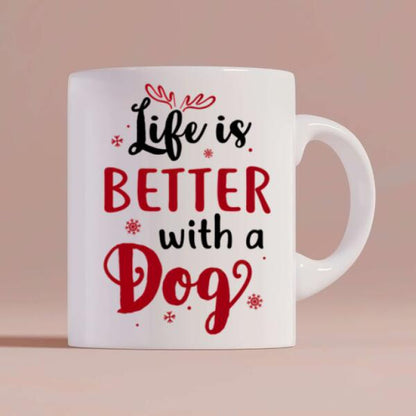 Christmas Girl and Dog Personalized Mug - Girl, Dogs and Names can be customized