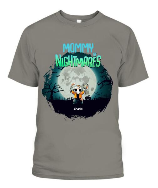 Halloween Nightmare Kids Horror Character Personalized Graphic Apparel - Title, Character, Name and Design can be customized