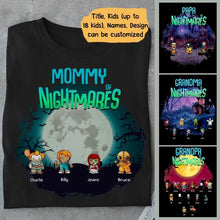 Load image into Gallery viewer, Halloween Nightmare Kids Horror Character Personalized Graphic Apparel - Title, Character, Name and Design can be customized
