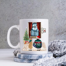 Load image into Gallery viewer, Christmas Man and Dog Personalized Mug - Man, Dogs and Names can be customized
