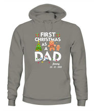 Load image into Gallery viewer, First Christmas As A Dad Personalized Graphic Apparel - Name and Date can be customized
