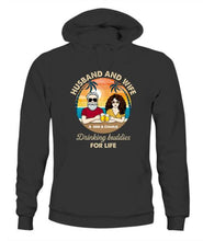 Load image into Gallery viewer, Husband Wife Drinking Buddies Personalized Graphic Apparel - Design and Name can be customized
