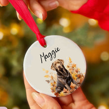 Load image into Gallery viewer, Personalized Pet Autum Custom Ceramic Ornament
