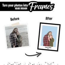 Load image into Gallery viewer, Custom Names &amp; Dates Couples Portrait
