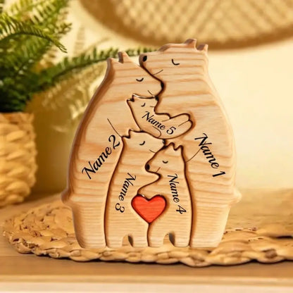 Handcrafted - Family - Wooden Bears Family - Wooden Pet Carvings