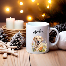 Load image into Gallery viewer, Personalized Pet Flower Christmas Mug
