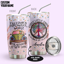 Load image into Gallery viewer, Hippie Freedom Personalized Tumbler
