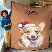 Load image into Gallery viewer, Personalized Pet Christmas Quilt
