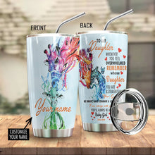 Load image into Gallery viewer, Giraffe Mom To Daughter Personalized Tumbler
