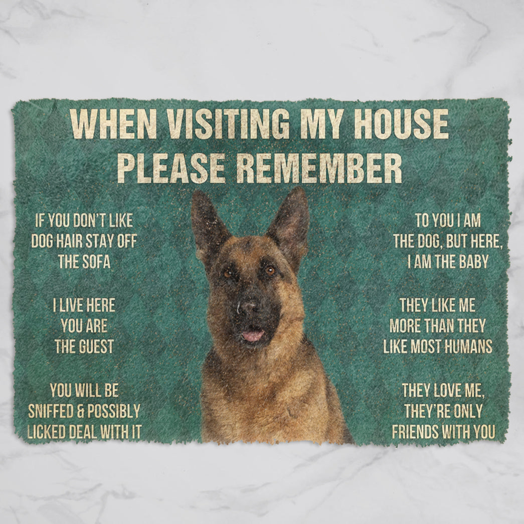 Please Remember German Shepherd Dog's House Rule Doormat