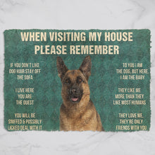 Load image into Gallery viewer, Please Remember German Shepherd Dog&#39;s House Rule Doormat
