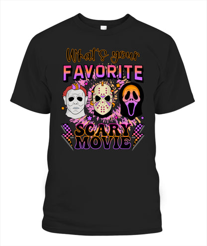 Halloween What's Your Favorite Scary Movie Graphic Apparel