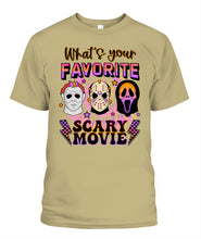 Load image into Gallery viewer, Halloween What&#39;s Your Favorite Scary Movie Graphic Apparel
