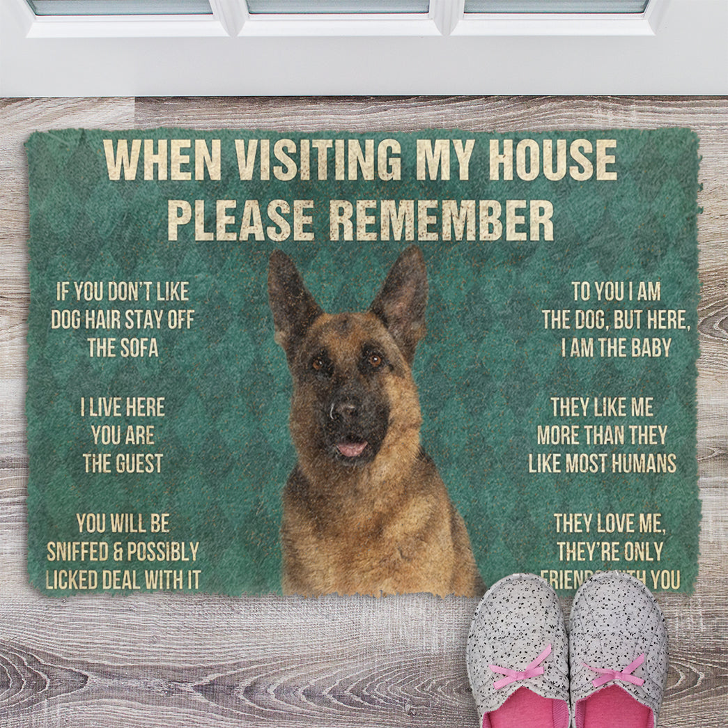 Please Remember German Shepherd Dog's House Rule Doormat