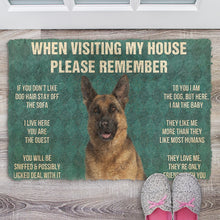 Load image into Gallery viewer, Please Remember German Shepherd Dog&#39;s House Rule Doormat
