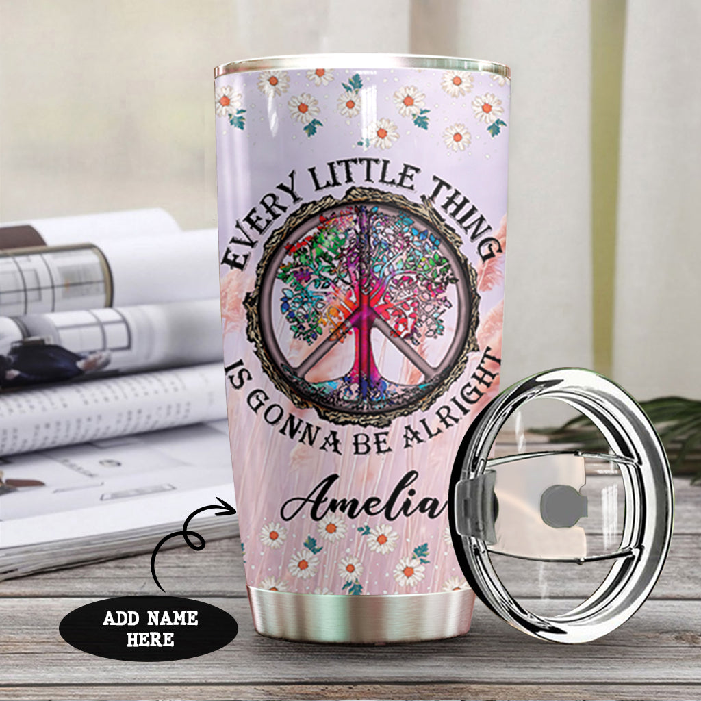 Hippie Freedom Personalized Tumbler