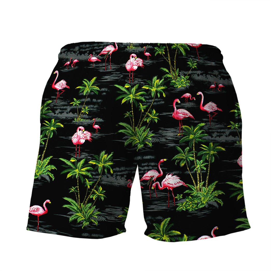 Pink Flamingo Island Button Shirt