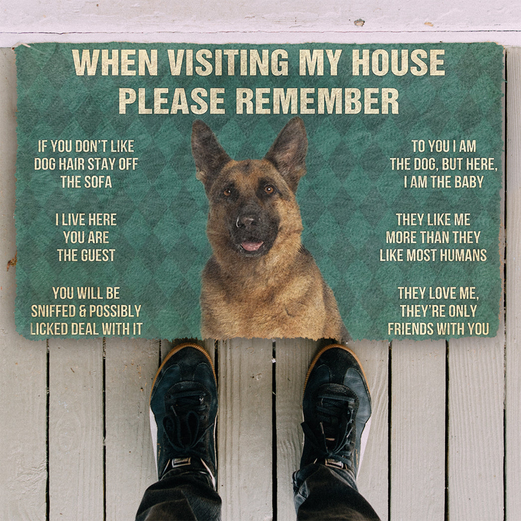 Please Remember German Shepherd Dog's House Rule Doormat