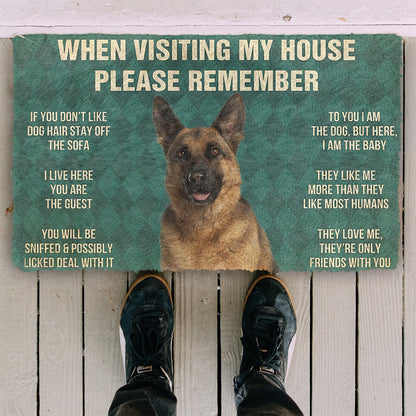 Please Remember German Shepherd Dog's House Rule Doormat