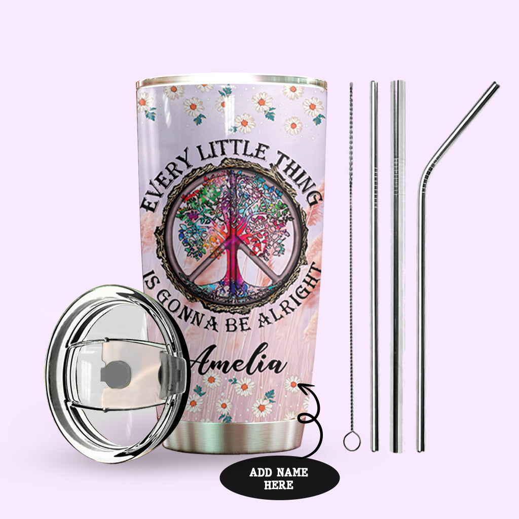 Hippie Freedom Personalized Tumbler