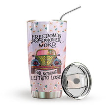 Load image into Gallery viewer, Hippie Freedom Personalized Tumbler
