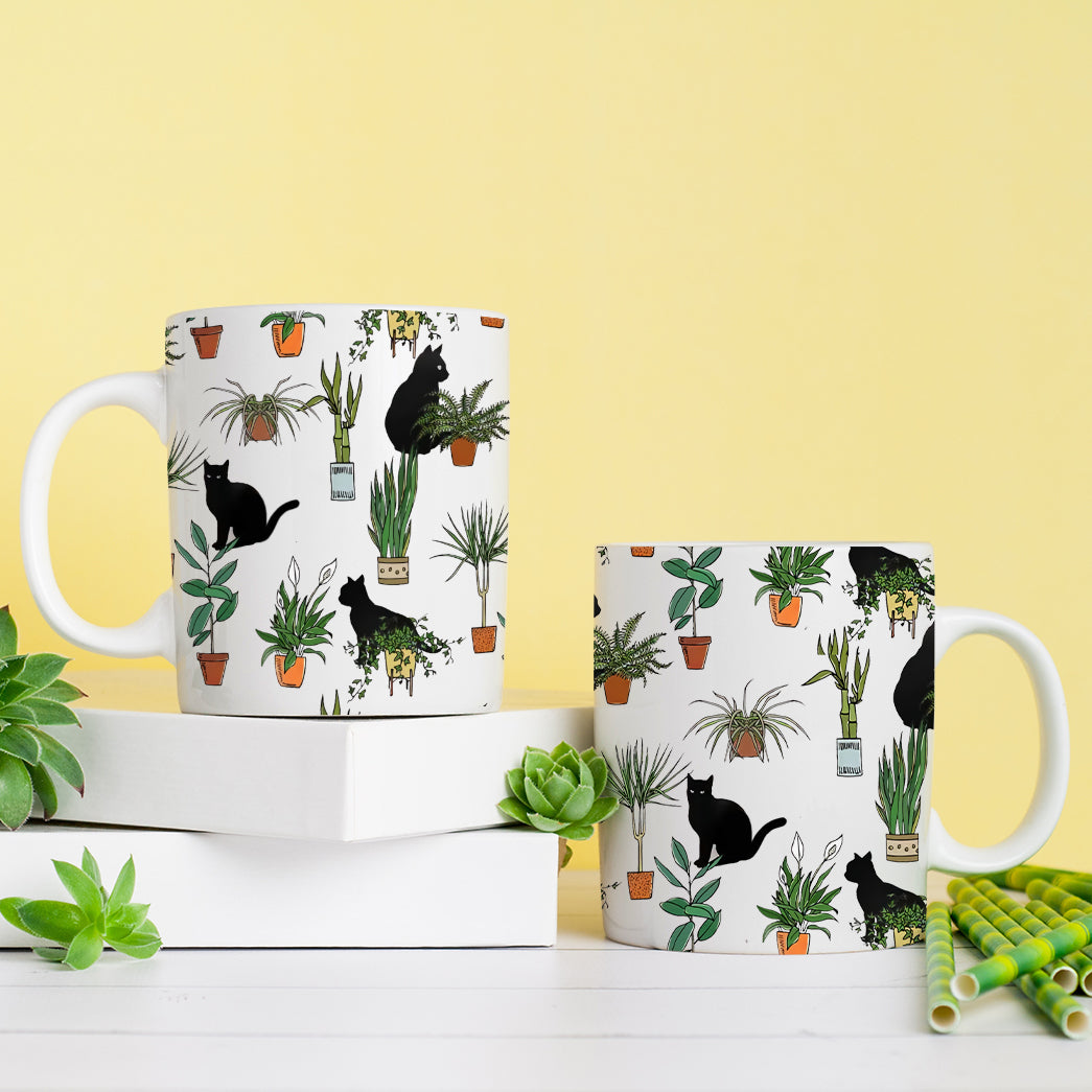 Plants And Cats Cat Coffee Mug