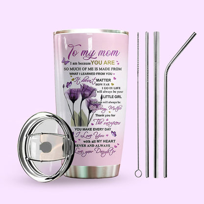 To My Mom Butterfly Personalized Tumbler