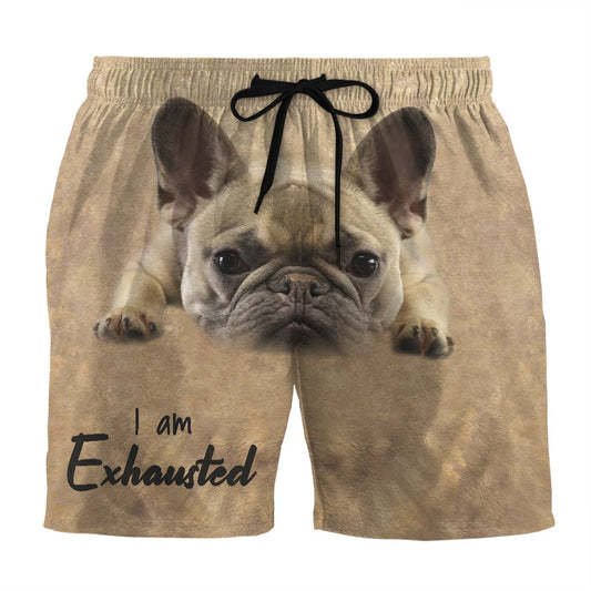 Bulldog 3D Beach Shorts Exhausted
