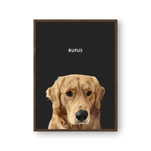 Load image into Gallery viewer, Custom Framed Poster Pet Portrait - One Pet
